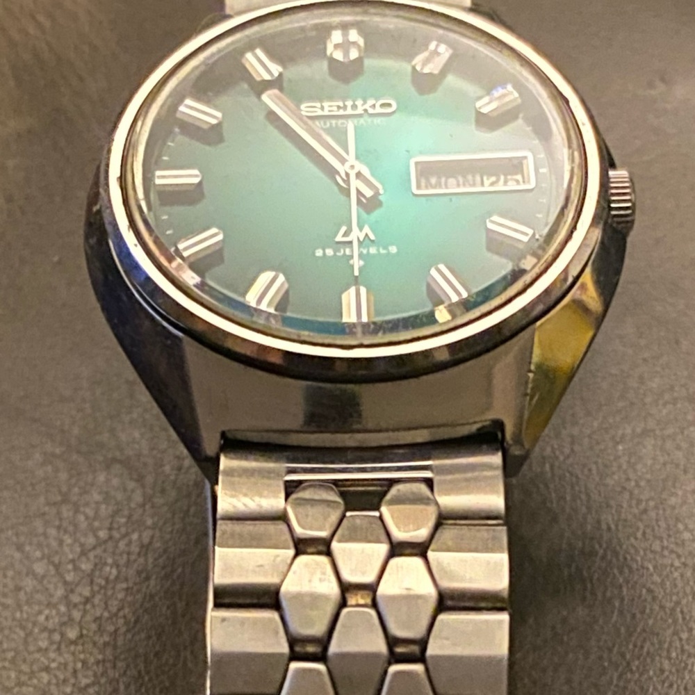 Seiko Lord Matic / Nos Seiko coffin/fish scale band